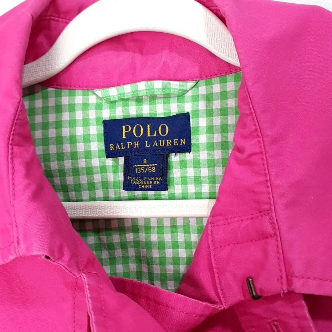 8T ) ポロ Ralph Lauren(ラルフローレン) ピンク トレンチ コート