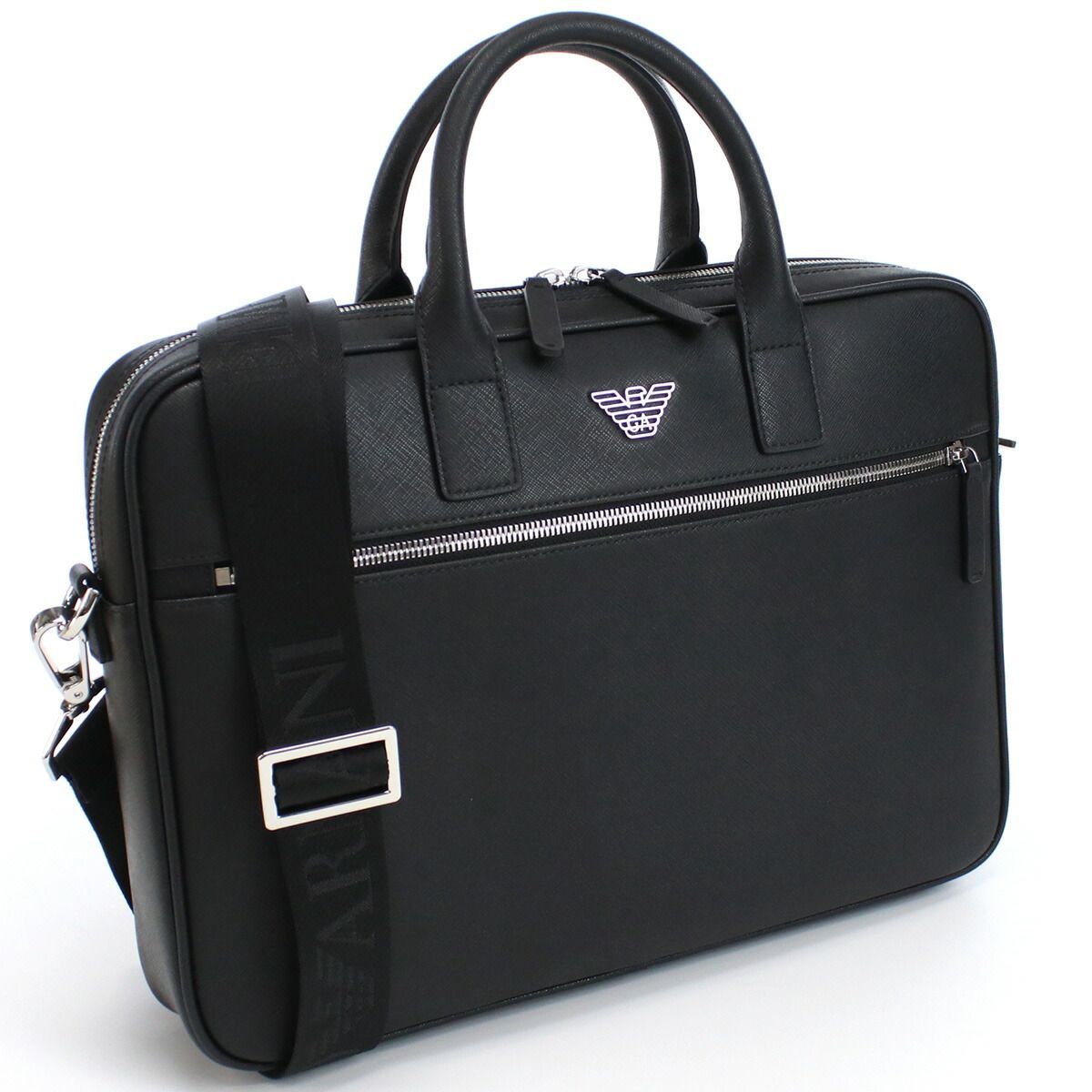 【新品 未使用】エンポリオアルマーニ EMPORIO ARMANI ブリーフケース ビジネスバッグ メンズ Y4P119 Y138E 81072  BLACK ブラック