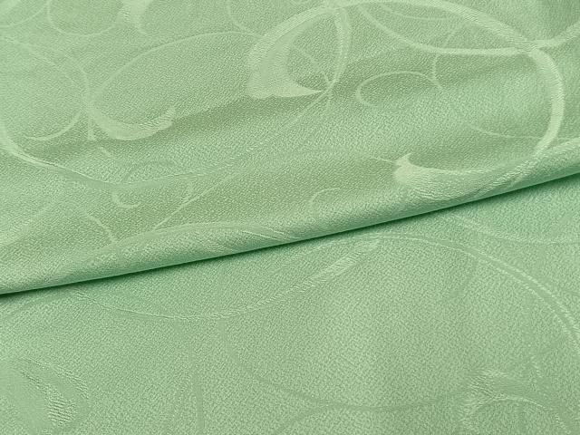 平和屋着物▽上質な色無地　単衣　唐草地紋　青竹色　正絹　逸品　AAAW1426fy 平和屋着物▽上質な色無地 単衣 唐草地紋 青竹色 正絹 逸品 AAAW1426fy