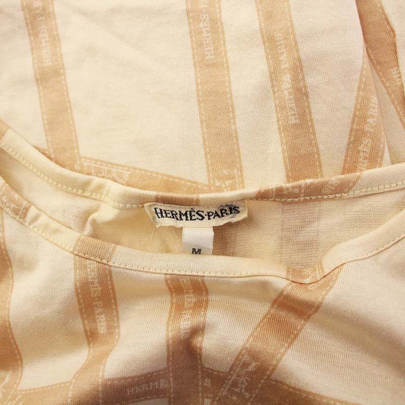 エルメス HERMES Tシャツ カットソー ロンT ボルデュック リボン