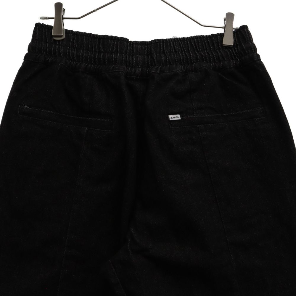 ［新品未使用】サプール　デニム　トラックパンツ ブラック A0021-177 SAPEur (サプール) DENIM TRACK PANTS デニムトラックパンツ