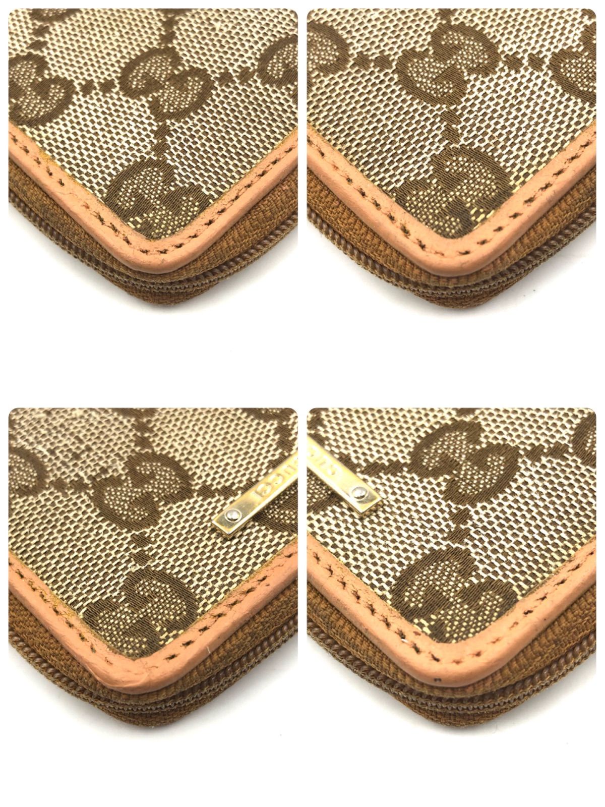 GUCCI グッチ GGキャンバス×レザー ジップアラウンド コインケース 