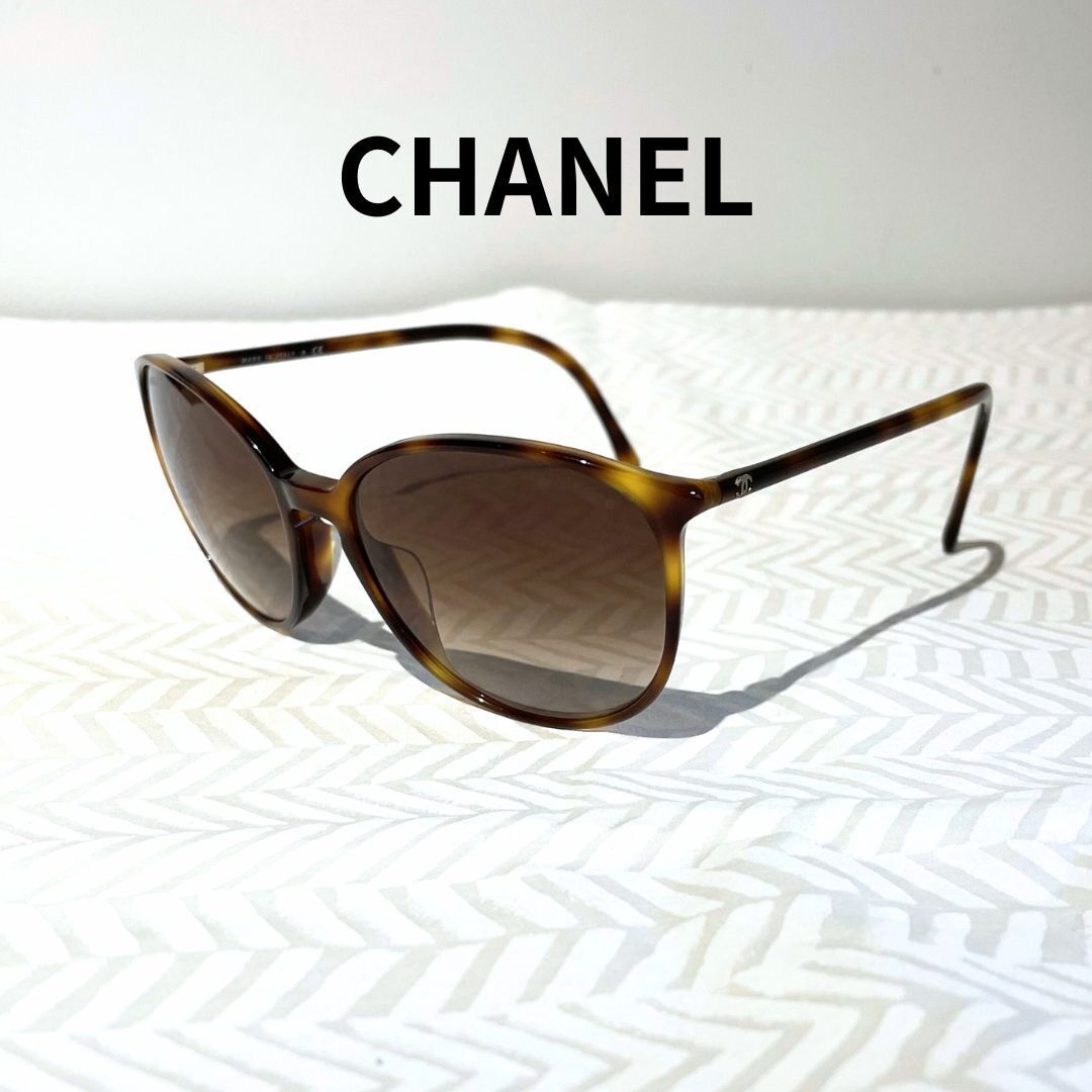 CHANEL シャネル サングラス ココマーク デミ柄 べっこう柄 フレーム 