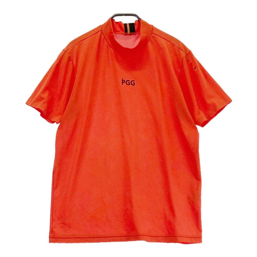 サイズ：5 PGG PEARLY GATES パーリーゲイツ  ハイネック 半袖Tシャツ  オレンジ系 [240101370042]# ゴルフウェア レディース ストスト