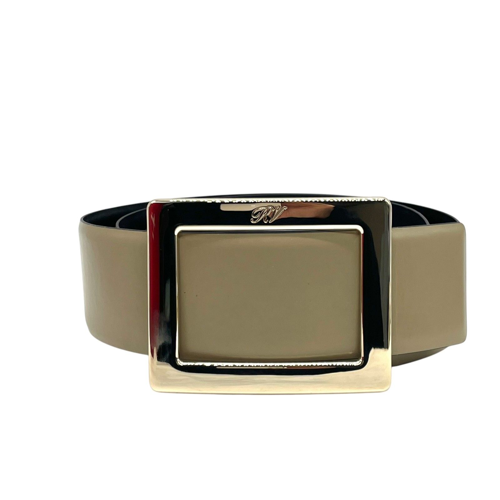 美品 Roger Vivier ロジェヴィヴィエ ベルト レザー ベージュ