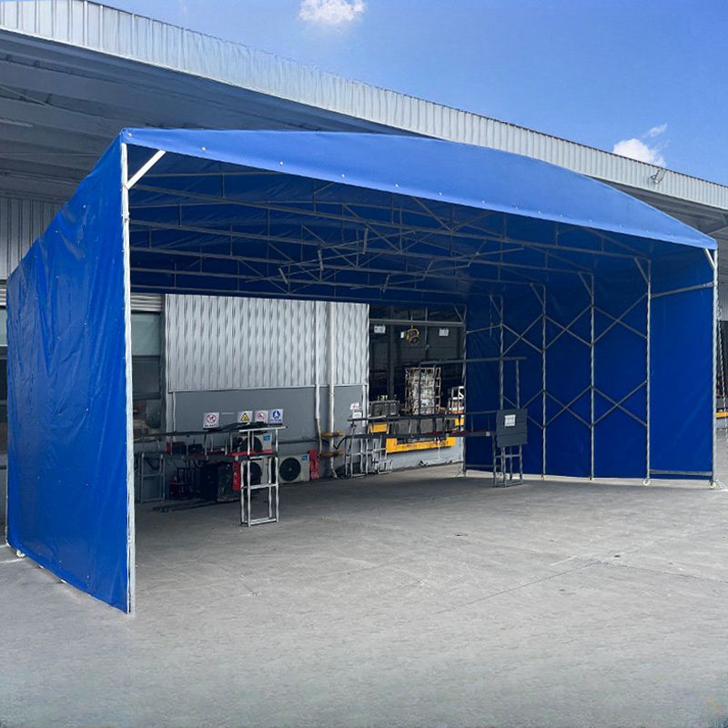 移動テント倉庫 間口6m 10m 高さ4m 四面生地 カーテン1面 伸縮自在 輪付き PVC 駐車場 テント倉庫 簡易テント