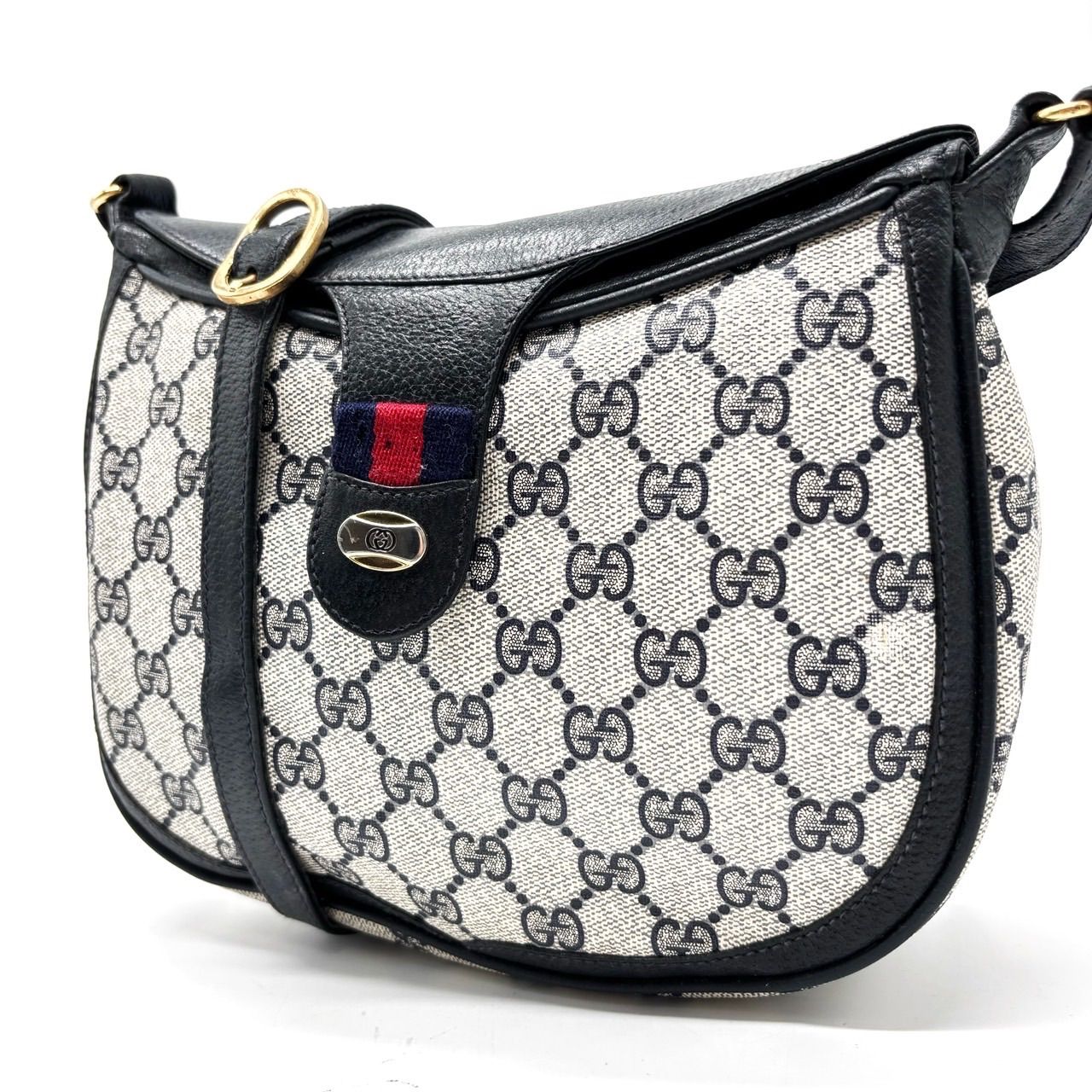 GUCCI オールドグッチ ワンショルダーバッグ GGスプリーム レザー ロゴ