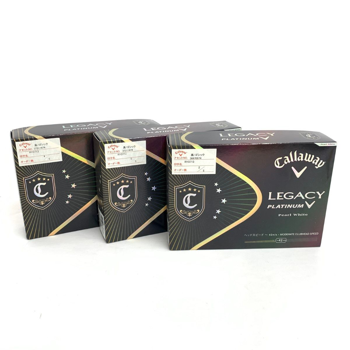未使用品 Callaway キャロウェイ LEGACY PLATINUM ゴルフボール 箱付 12個×3箱セット  ホワイト   　240002228461
