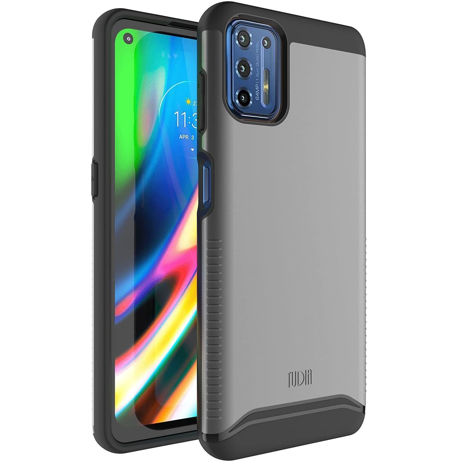 【人気商品】[統合] Plus用ケース 高耐久保護スリムハードシェルケース G9 Moto Motorola Motorola G9 DualShield Plus用(メタリックスレート) TUDIA