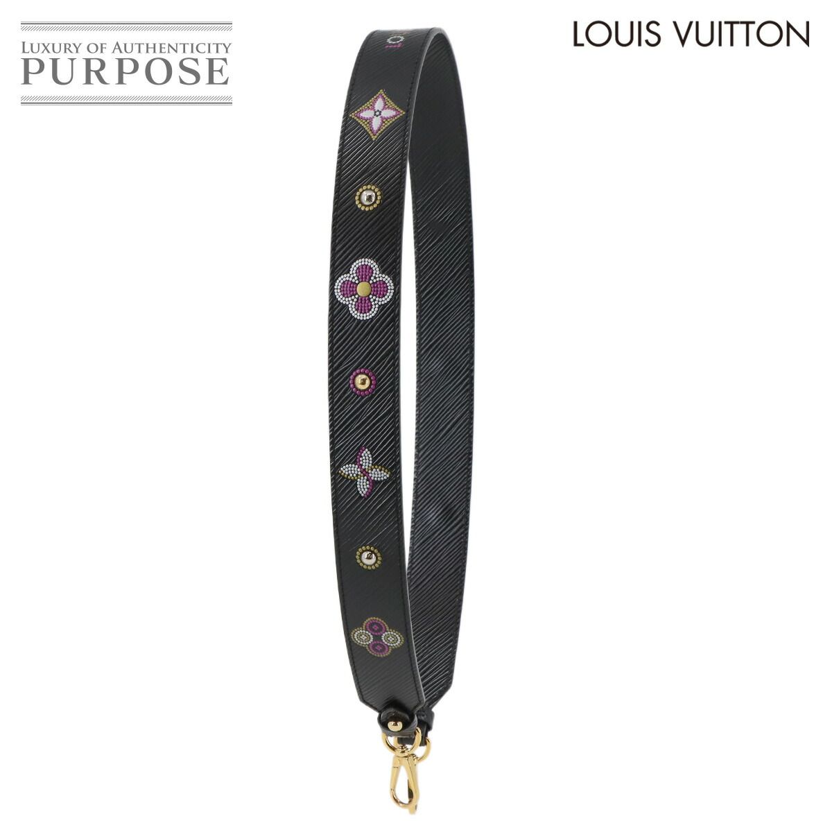 ルイ ヴィトン LOUIS VUITTON エピ ショルダー ストラップ レザー ブラック ゴールド 金具 Shoulder strap 90292514