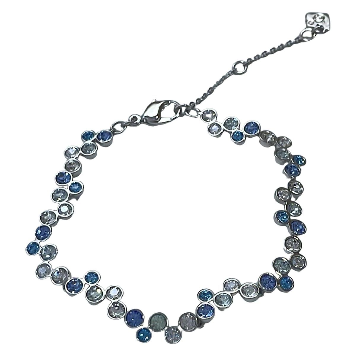 SWAROVSKI(スワロフスキー) ブレスレット美品 - シルバー×ブルー