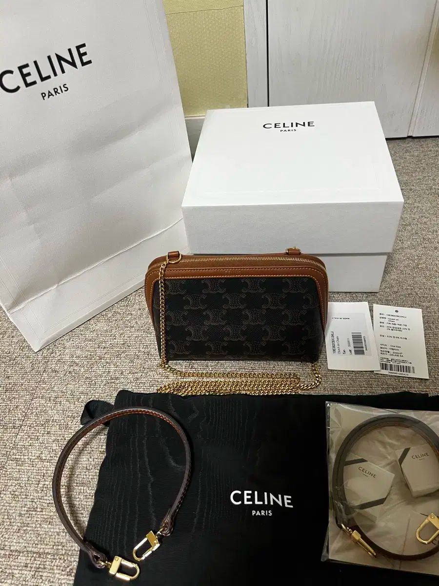 Celine セリーヌ トリオンフ チェーン クラッチ クロスバッグ