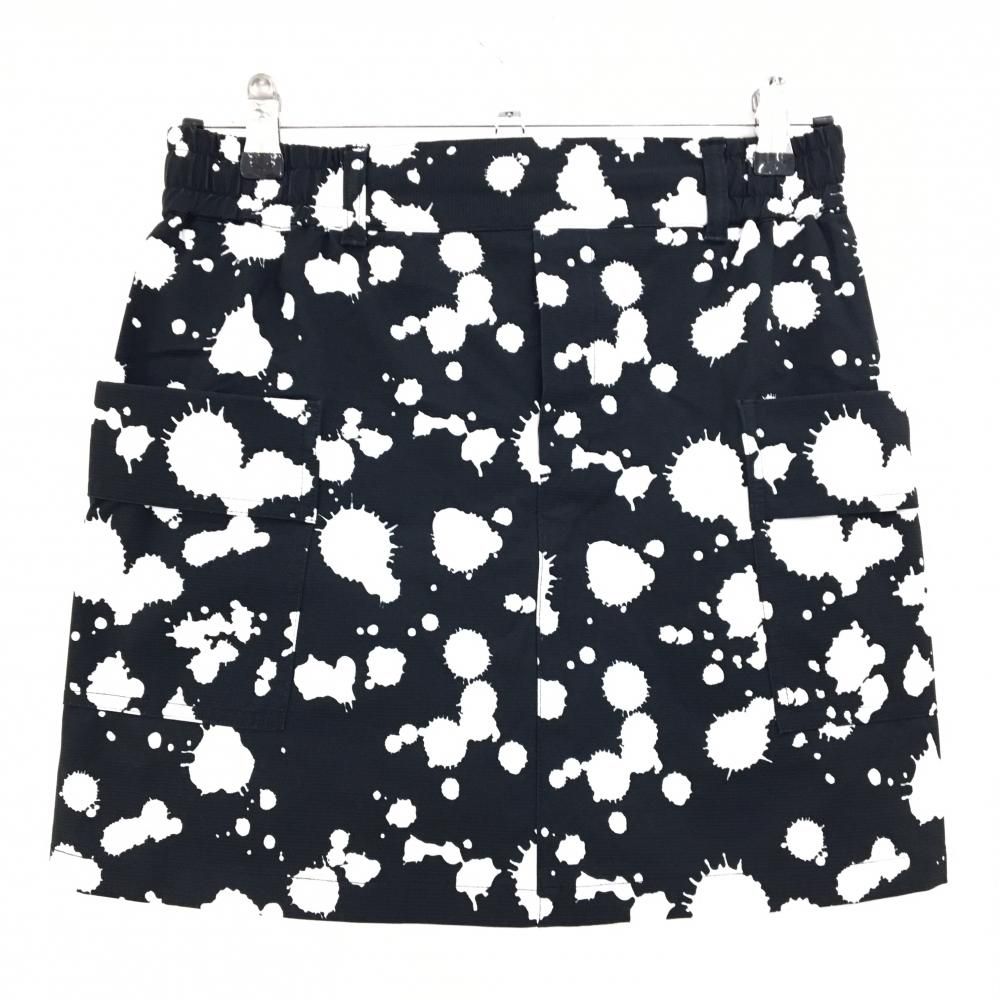 美品】ジャックバニー スカート 黒×白 総柄 内側イナーパンツ