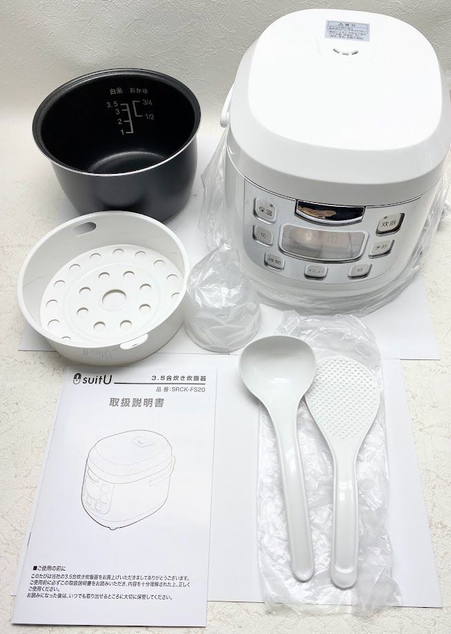 開封済・未使用品】suitU 3.5合炊き炊飯器 SRCK-FS20 AA0319 0328ML005 