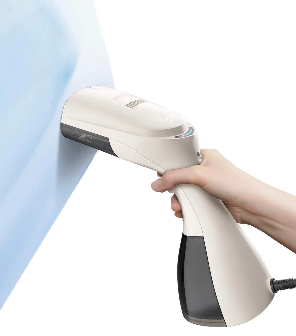 吸着式衣類スチーマー Morus V3 PSE 認証済み 真空吸着式スチームアイロン 香り付け機能 時短ケア ピタッとシワ伸ばし 除菌 脱臭 花粉ケア対応 350ml 大容量タンク 自立式設計 アイロン台不要 片手操作 リネンベージュ