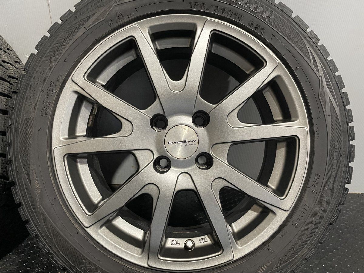 DUNLOP WM01 185/55R15】スタッドレス【EUROBAHN 15インチ 6J4HPCD98+ DUNLOP WM01 185/55R15】スタッドレス【EUROBAHN 15インチ 6J4HPCD98+