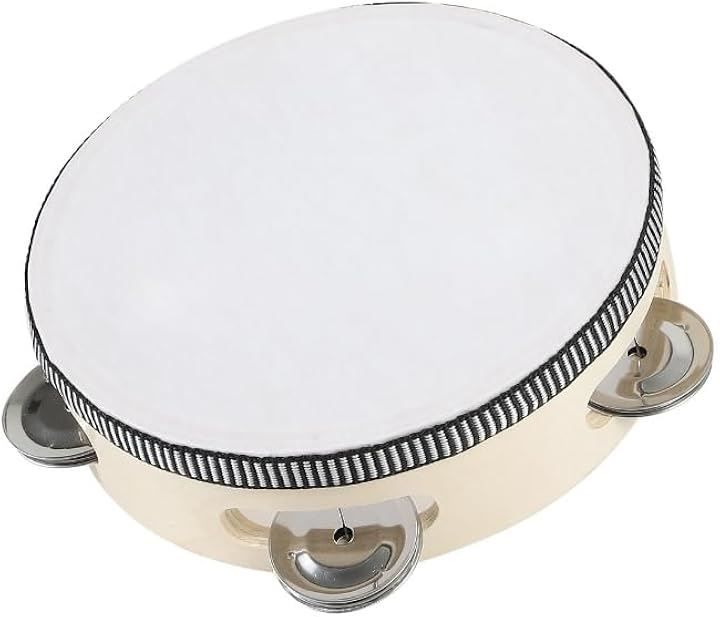 JP number tambourine instrument, percussion instrument, dance ballet, wooden compact, lightweight, easy tambourine, diameter 25 cm (15 cm)