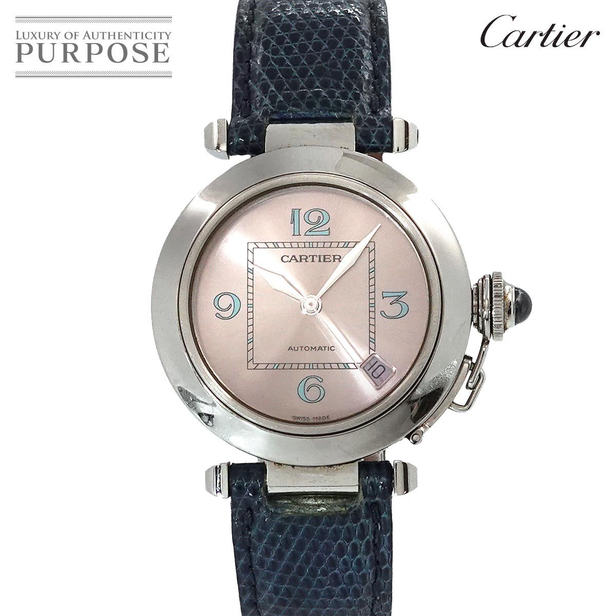 カルティエ Cartier パシャC W3108199 2005年クリスマス限定 ボーイズ 腕時計 デイト ラベンダー 文字盤 自動巻き PashaC  90227981 - メルカリ
