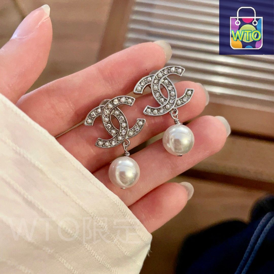 【送料無料】 WTO通販 Chanel ダブル C イヤリング オリジナルリプリカロゴ 送料無料 在庫 セール価格-WTO輸入-LRK12