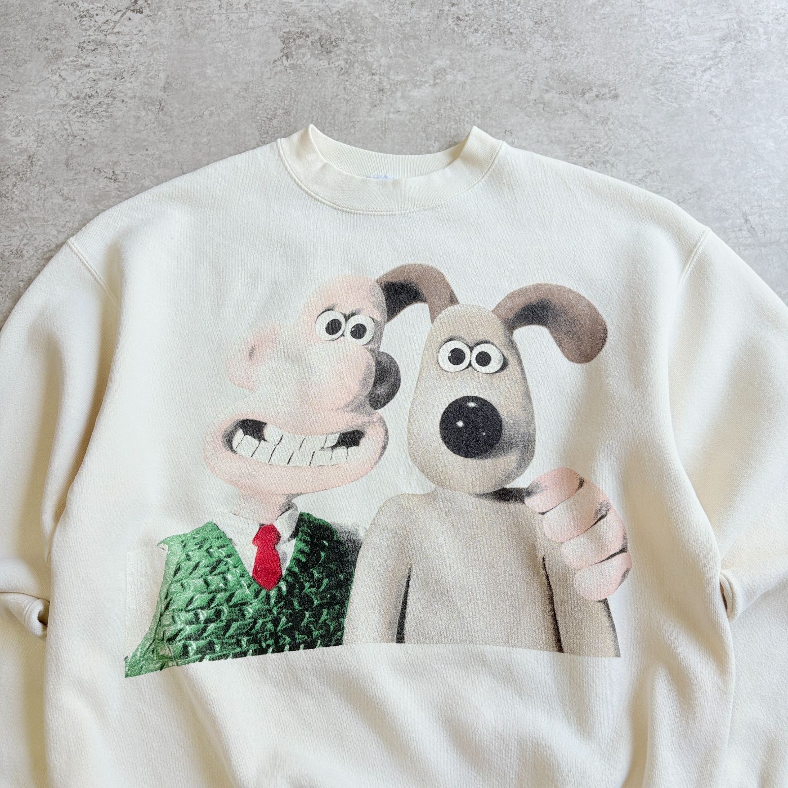 90s USA製 Wallace and Gromit Printed Sweatshirt ウォレスと 