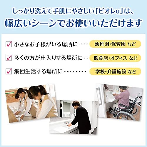 ■もち■ ハンドメイド商品 ケース販売：4L×3本】 花王 ビオレU 泡ハンドソープ 業務用 4L 【公式