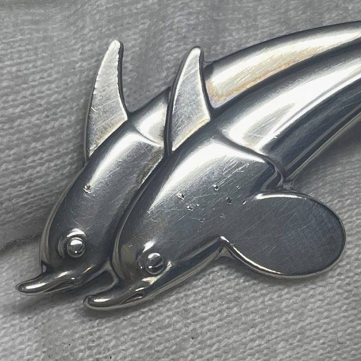 ジョージ ジェンセン GEORG JENSEN イルカ ブローチ 4cm - メルカリ