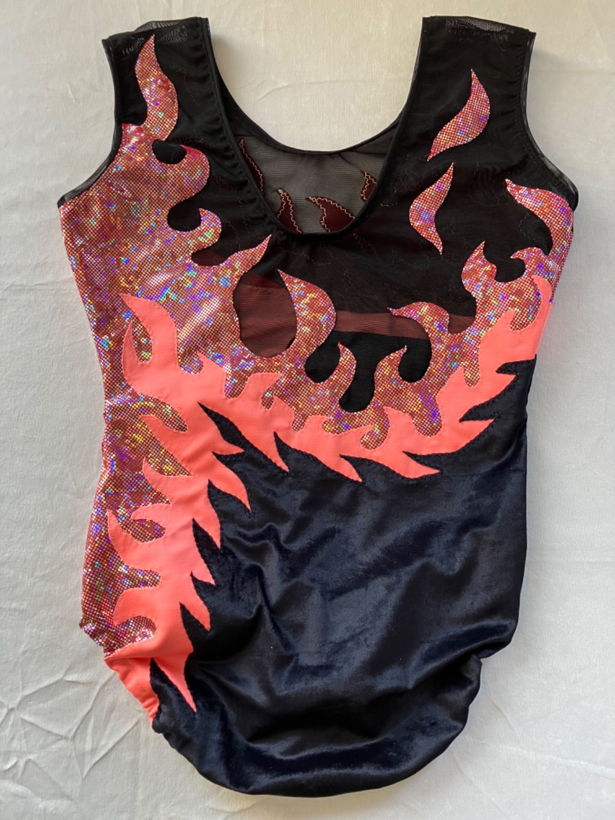 レディースLサイズ】バトントワリング 衣装 競技用 レオタード 髪飾り