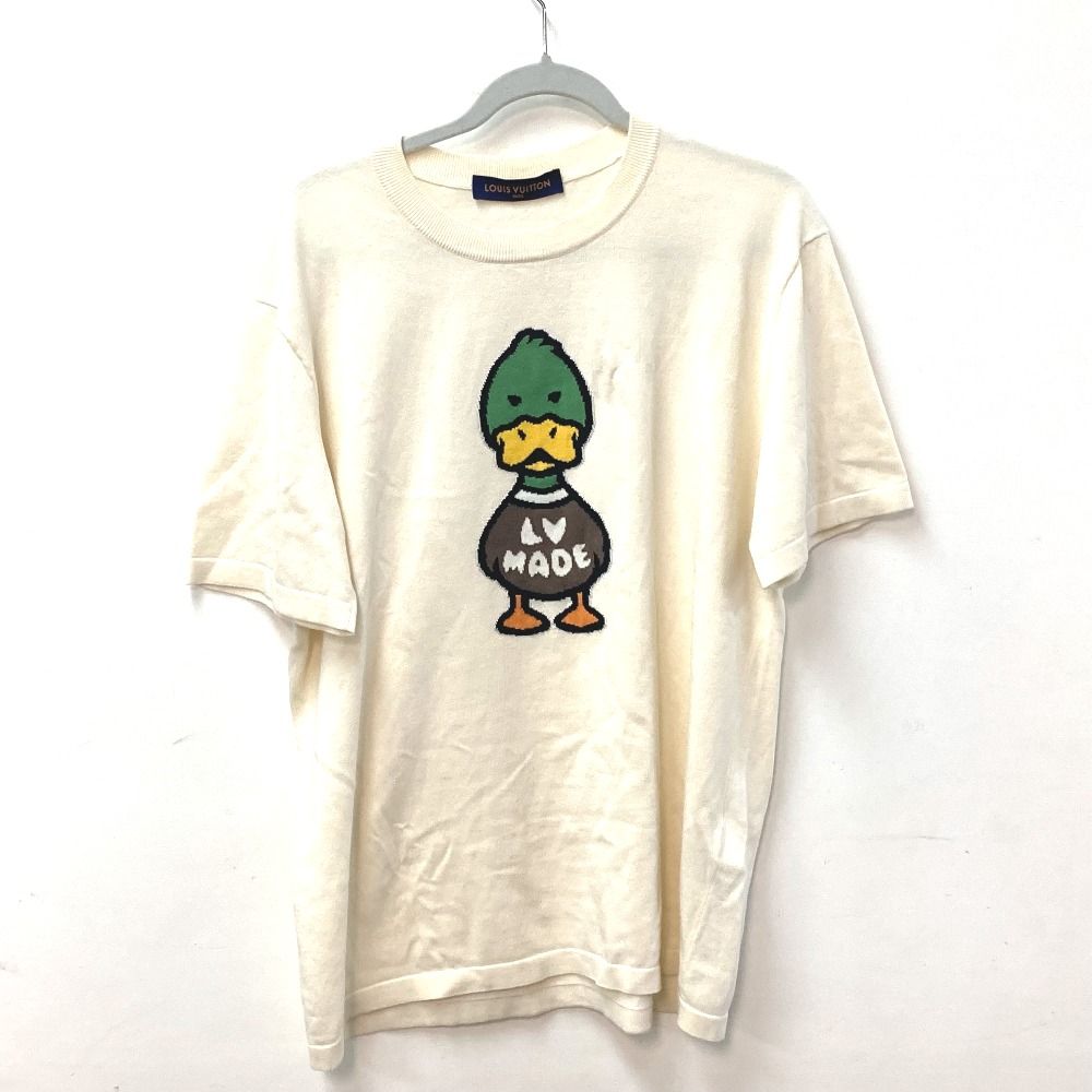 すぐ届く【L.VUITTON】インタルシア ジャカード 半袖 Tシャツ 白 LOUIS VUITTON ルイヴィトン 半袖Tシャツ インタルシアジャ