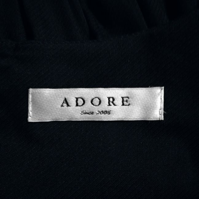 ADORE(アドーア) ワンピース サイズ38 M レディース ダークネイビー 七分袖/ひざ丈 - メルカリ