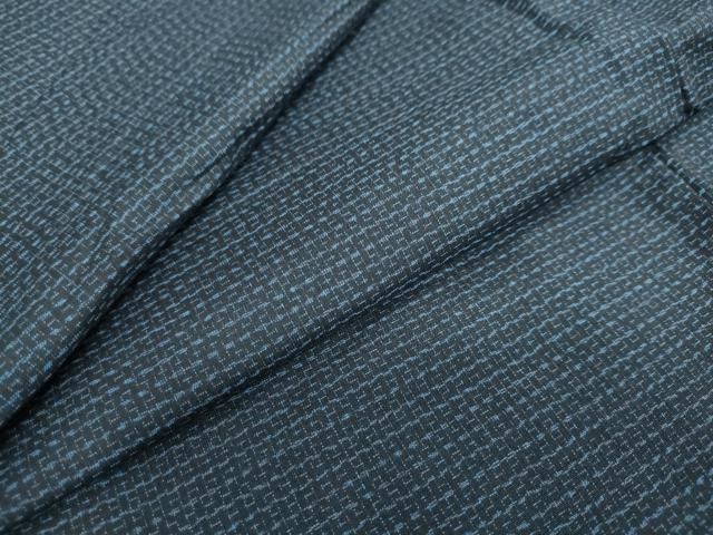 平和屋着物○男性 本場大島紬 アンサンブル 長羽織 抽象文様 正絹 逸品  