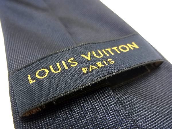 ■新品■未使用■ LOUIS VUITTON ルイヴィトン M78032 クラヴァット LV ラビット シルク100% ネクタイ メンズ ネイビー系 AI1158アP