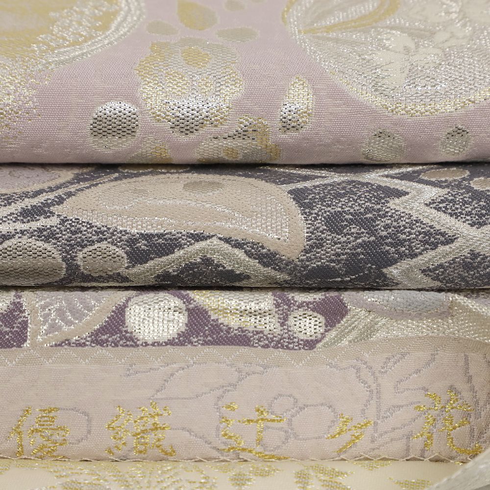 B5 唐織 吉祥文様 華文 七宝 亀甲 花菱 六通 正絹 フォーマルな袋帯 31 B5 唐織 吉祥文様 華文 七宝 亀甲 花菱 六通 正絹 フォーマルな