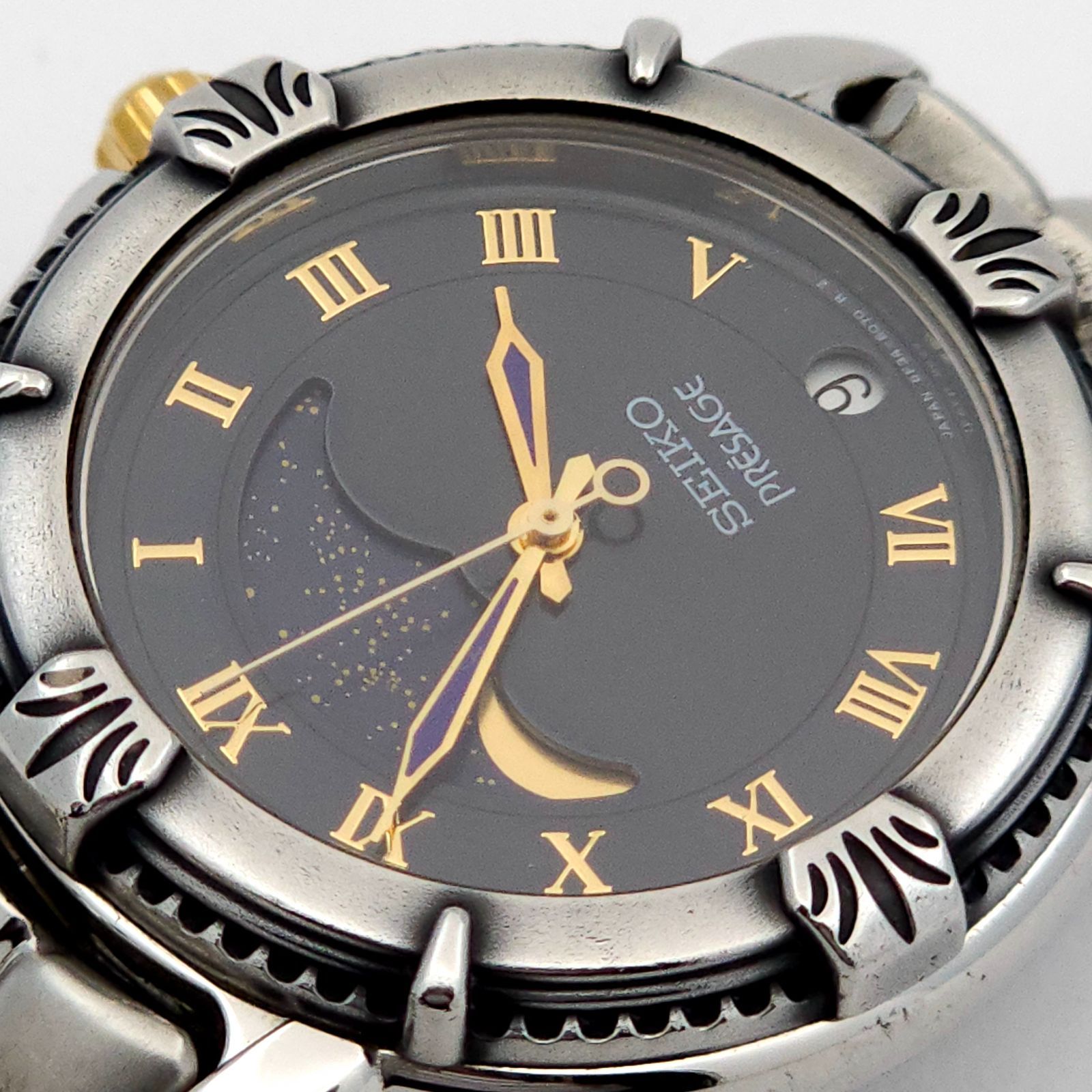☆良品 SEIKO セイコー プレサージュ 6F34-6060 ムーンフェイズ QZ