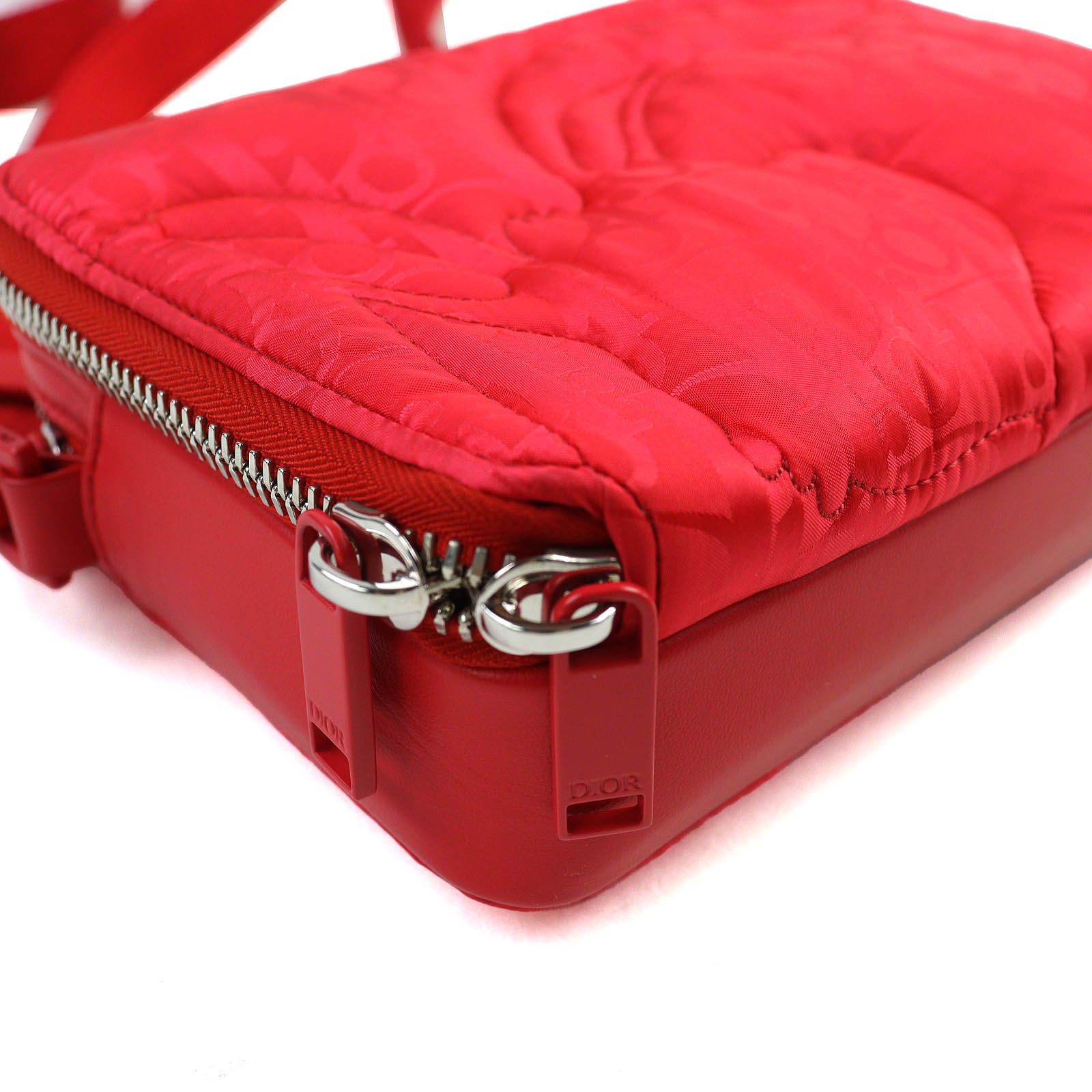 ドンドン見直し DIOR ディオール 2ESBC119RAY レザー使い オブリーク キルティング バニー メッセンジャーバッグ ショルダーバッグ レッド 保存袋付き レディース DECORATOM_COM_BR