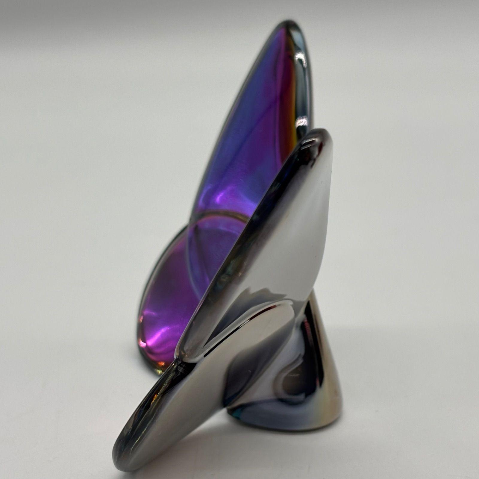 極美品】Baccarat バカラ ラッキーバタフライ スカラベブルー