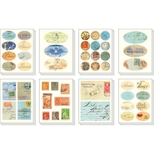 まとめ 銀座吉田 ステッカー デコラティブステッカー 切手 スタンプ 89-604 ×6セット