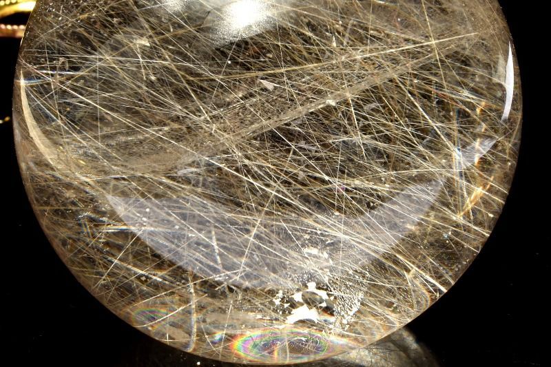 迫力サイズ 虹入り鉱物内包 シルバールチルクォーツ 77mm 丸玉 台座付き 原石 パワーストーン 天然石 _CG6666 宅急便 NEXPOTALLINN_EU