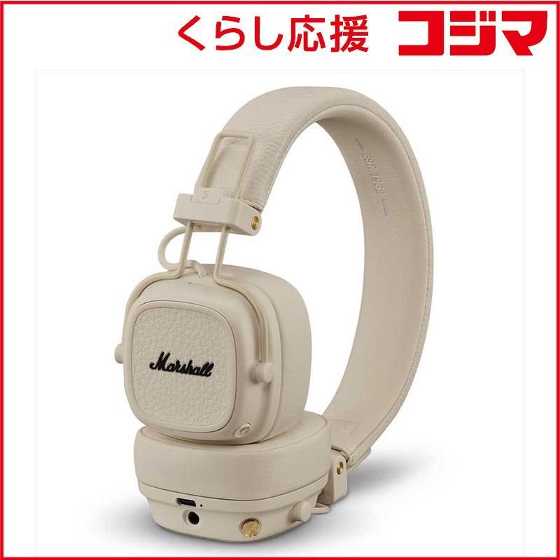 未開封 MARSHALL ブルートゥースヘッドホン Major V Bluetooth対応 |φ3.5mm ミニプラグ クリーム MAJOR5CREAM ♥ 送料無料
