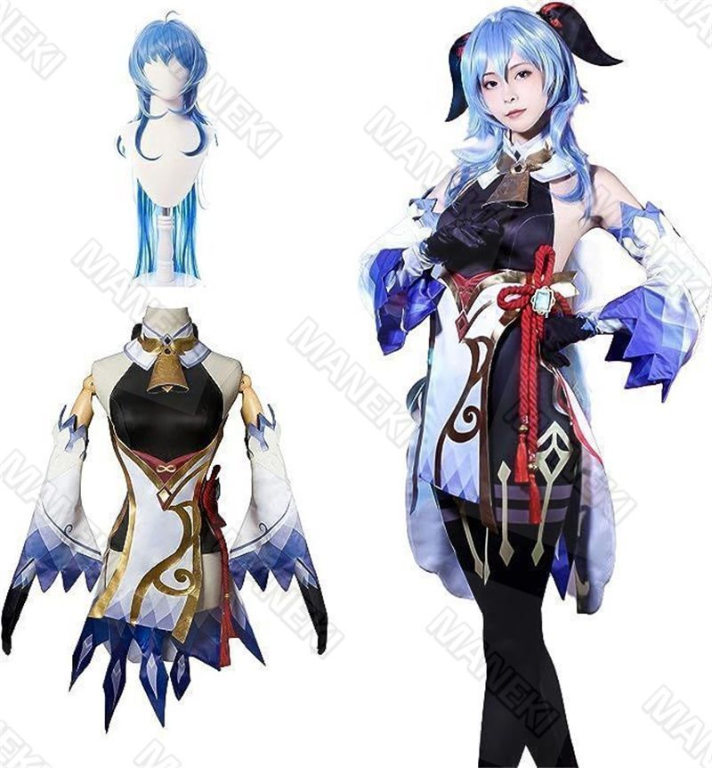 ウイッグ付き 原神 コスプレ スカラマシュ 甘雨 ウィッグ付き イベント 大人用 仮装 文化祭 Genshin コスプレ衣装 コスチューム ステー