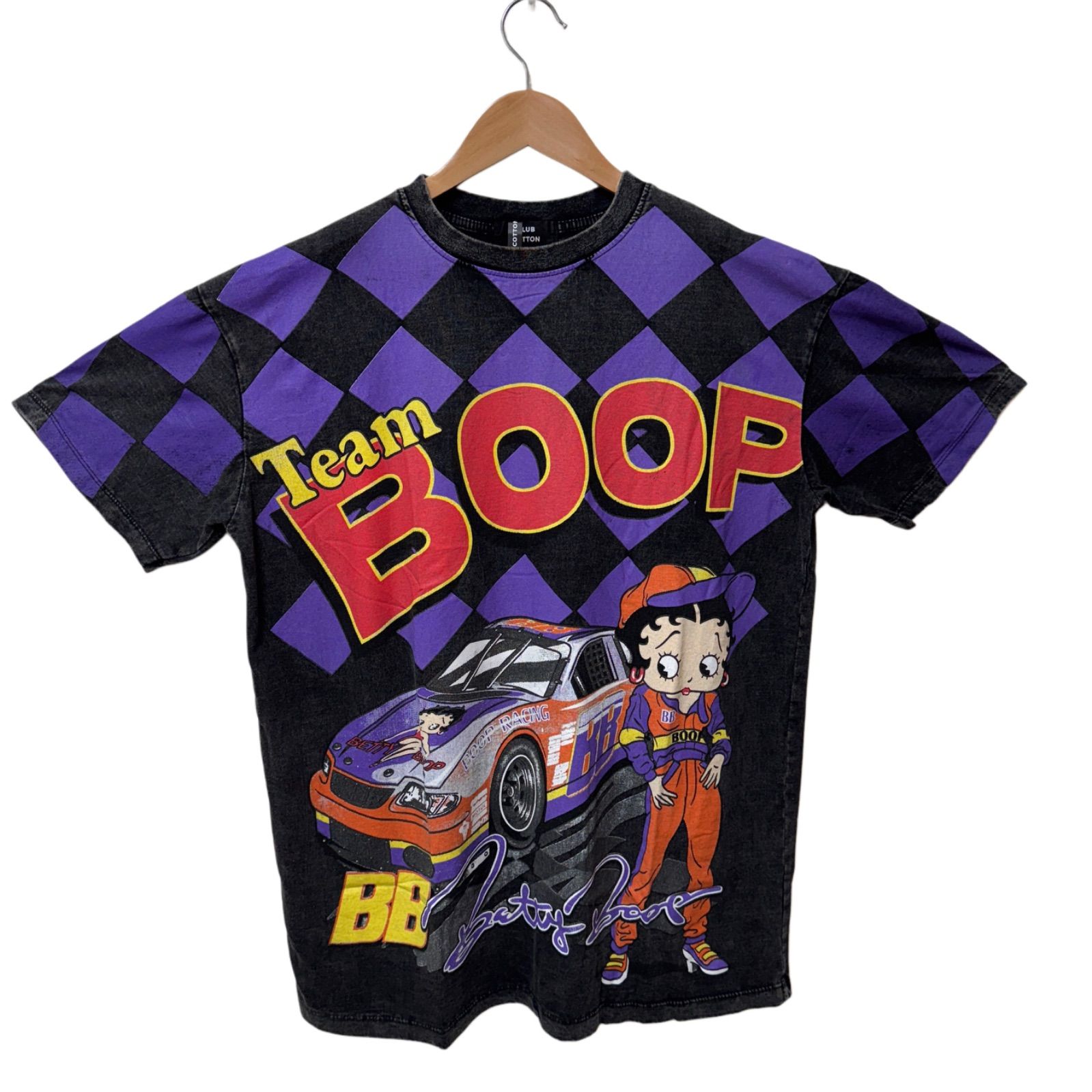 ベティちゃん Tシャツ L相当 ブラック クラブコットン
