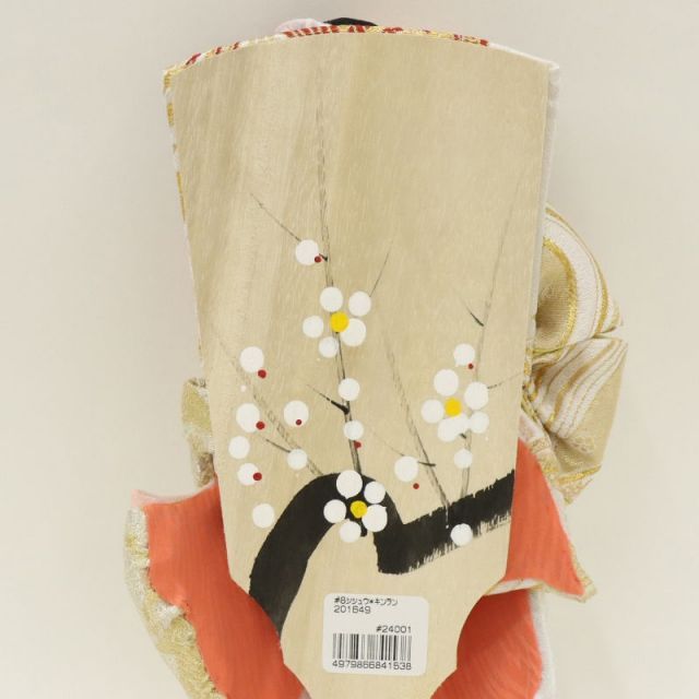 羽子板 ケース飾り 春彩 13号 金彩刺しゅう 高さ54cm 茶黒ぼかし塗り