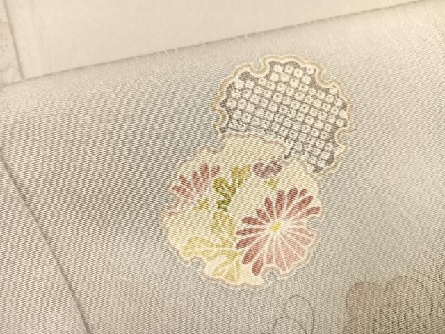 平和屋着物○上質な小紋 雪輪枝花文 正絹 逸品 AABB3672ph - メルカリ