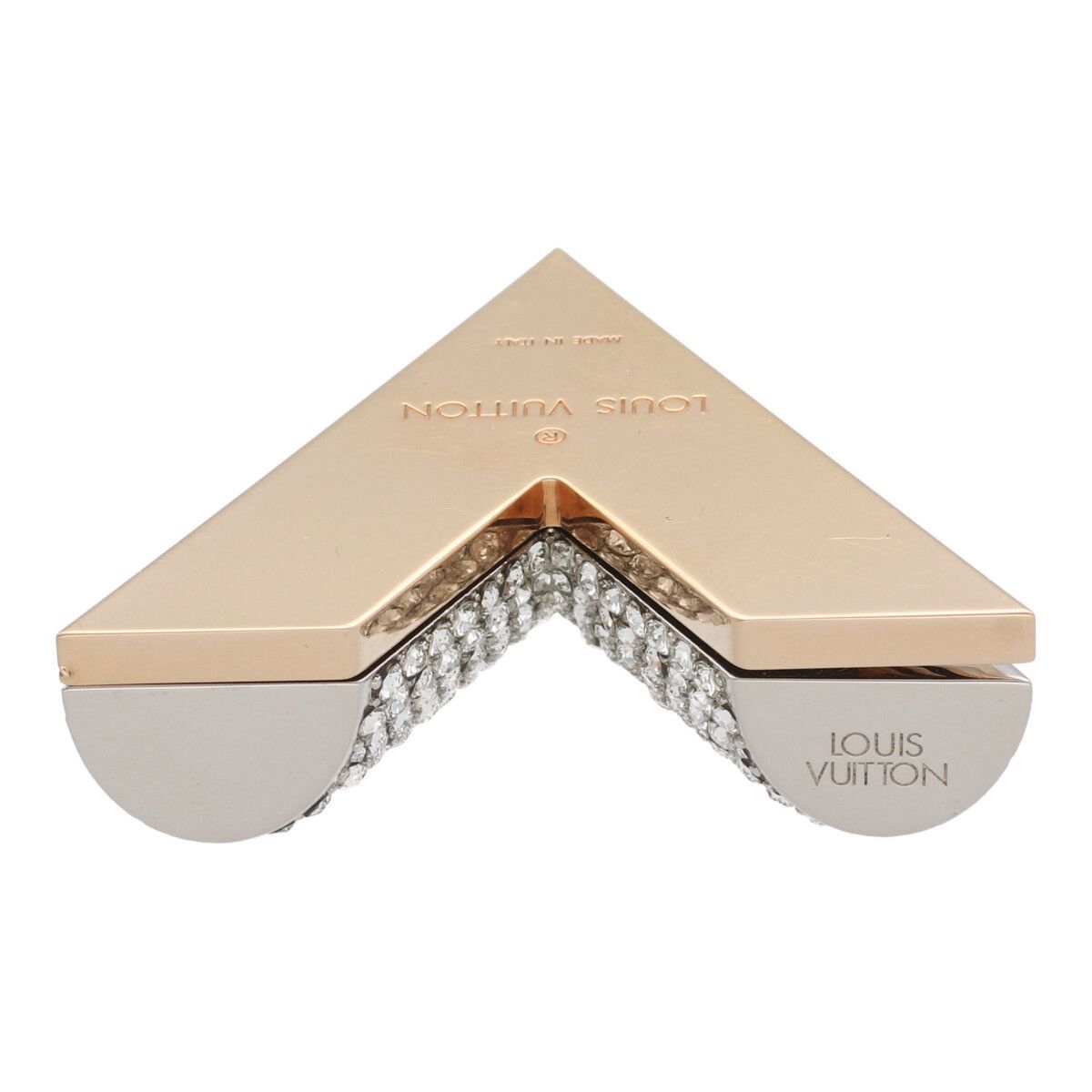 中古】 LOUIS VUITTON ルイ・ヴィトン ブローチ ブローチ ストラス V