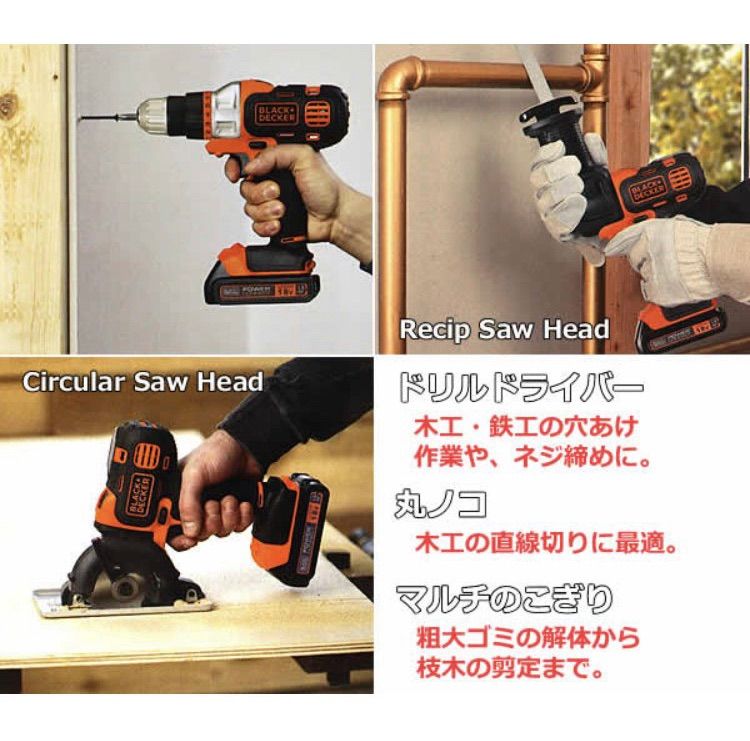 BLACK + DECKER ブラックアンドデッカー 電動マルチ ツールキット