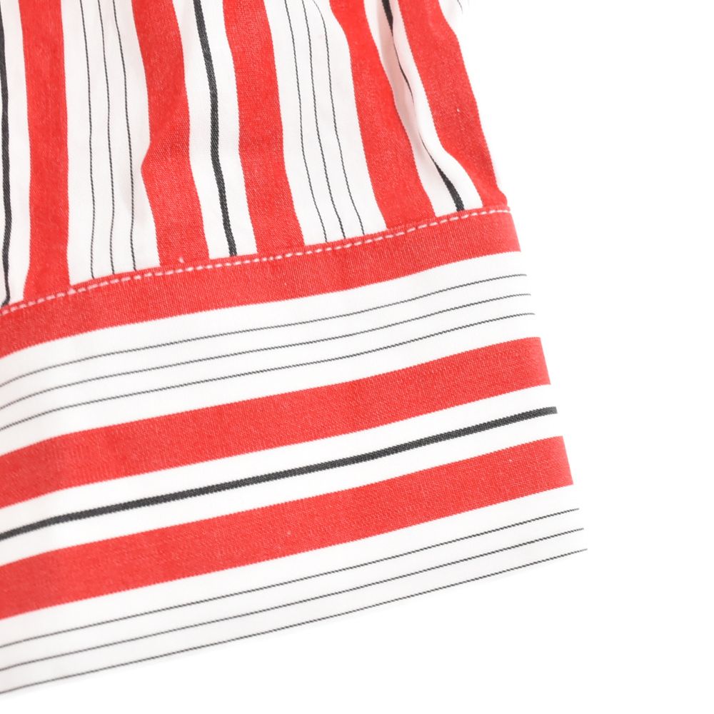 JILSANDER(ジルサンダー) マンダリンカラー ストライプシャツ レッド 