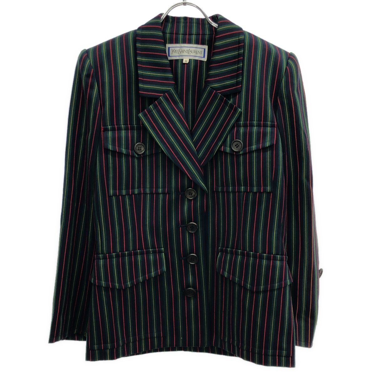 Yves Saint Laurent ストライプジャケット SAINT LAURENT - イヴサンローラン ジャケット テーラード