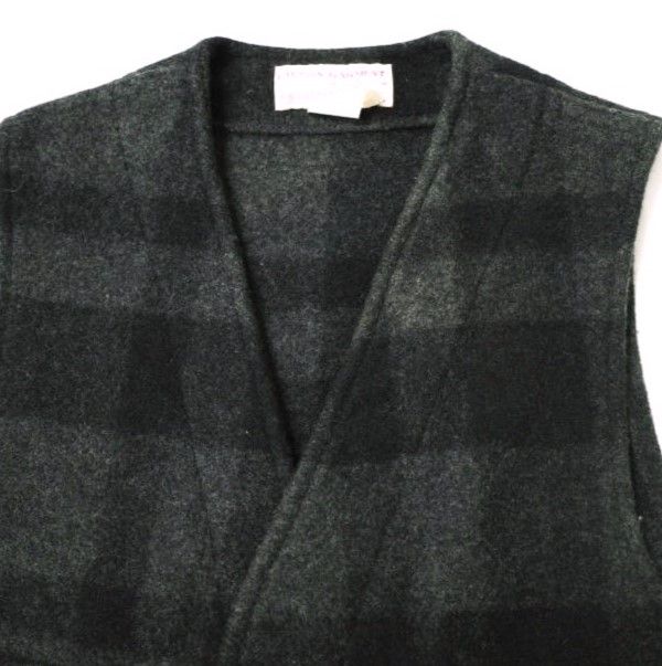 FILSON フィルソン アメリカ製 00s Mackinaw Wool Vest 20P マッキノーウールベスト 38 CHARCOAL/BLACK ジレ チェック MADE IN USA ヴィンテージ トップス g15488