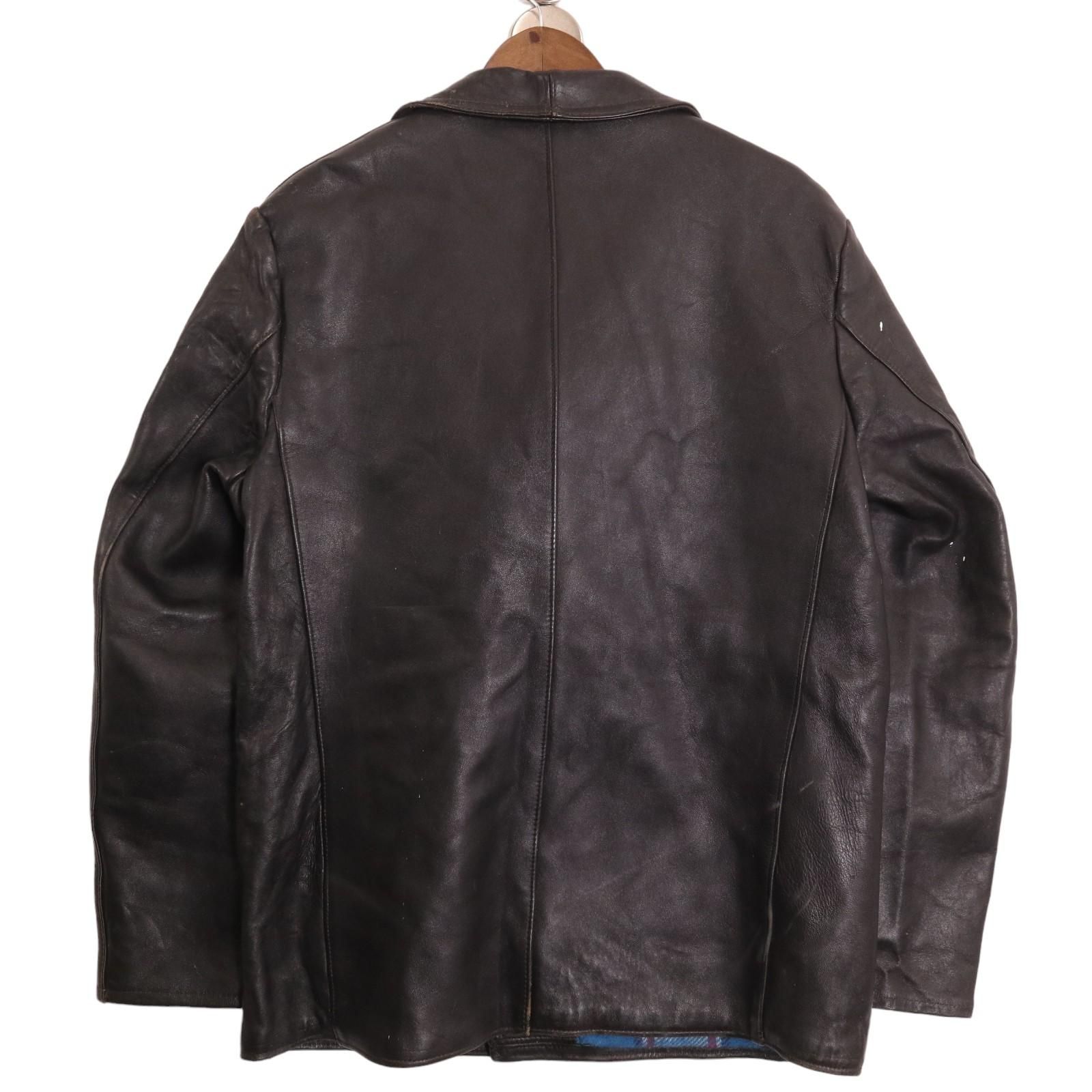 70年代 フランス製 GVF コルビジェジャケット レザー ヴィンテージ  