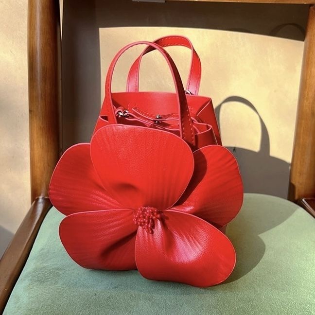 ハンドバッグ パーティバッグ ミニ 花 PU 9colors