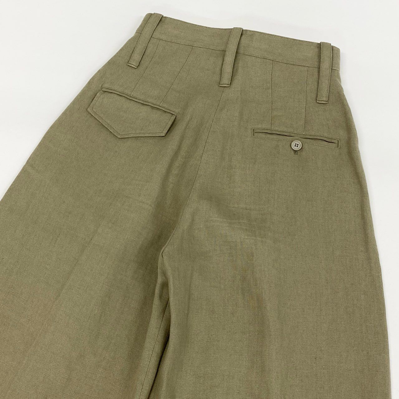 40h24 CELINE セリーヌ リネンパンツ ハイウエスト ワイドパンツ  